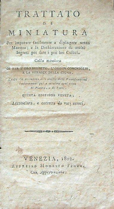 Trattato di miniatura - copertina