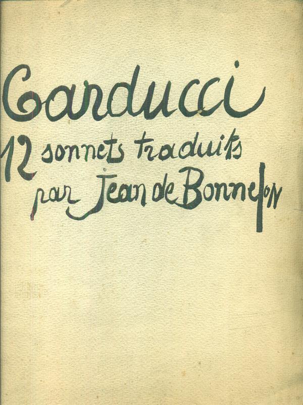 12 sonnets traduits par Jean de Bonnefon