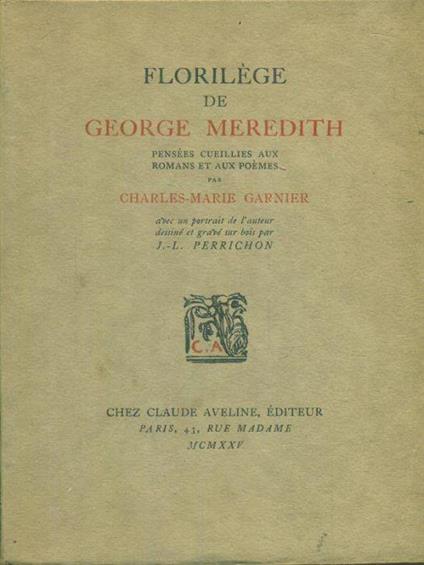 Florilege de George Meredith - Charles Garnier - copertina
