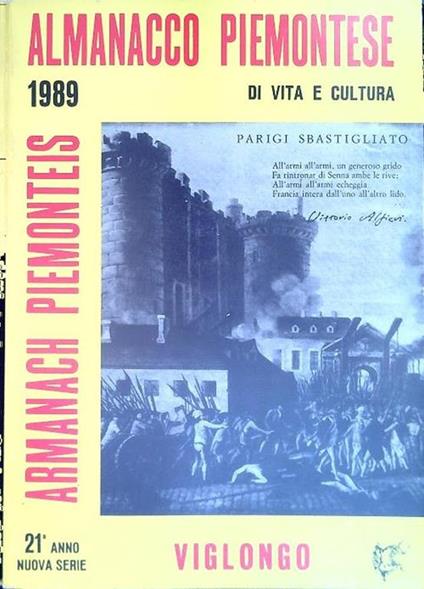 Almanacco Piemontese 1989 - copertina