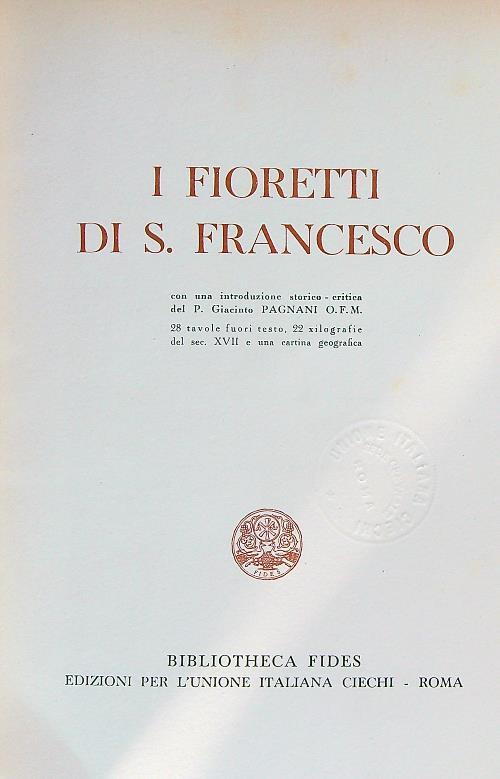 I fioretti di S. Francesco