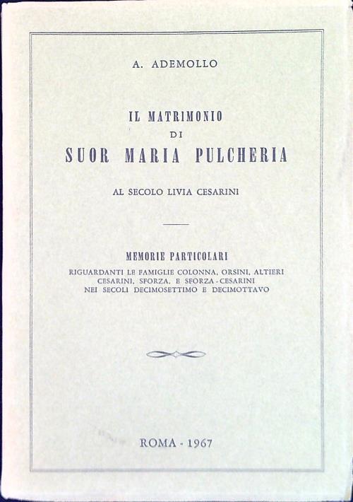 Il matrimonio di Suor Maria Pulchera
