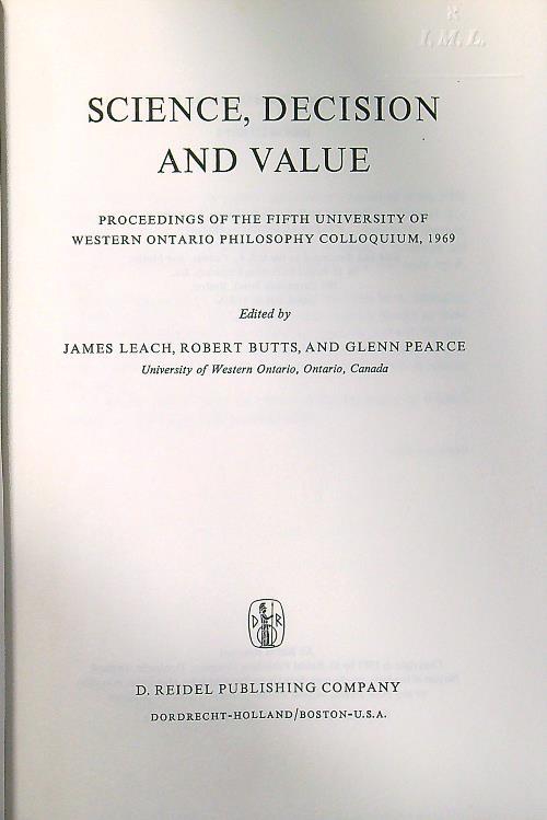 Science, decision and value