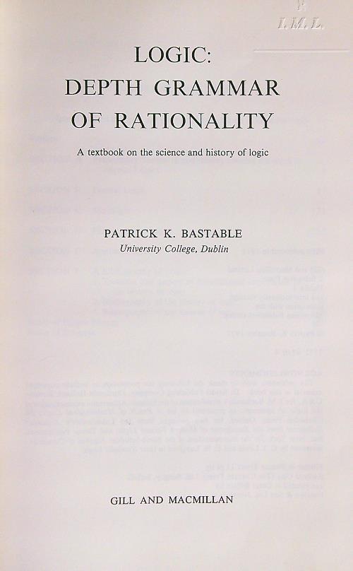 Logic depth grammar of rationality