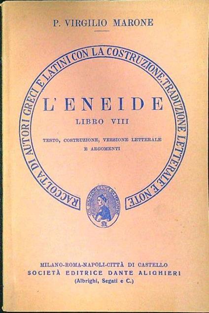 L' Eneide libro VIII - Publio Virgilio Marone - copertina