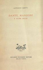 Dante, Manzoni e altri studi