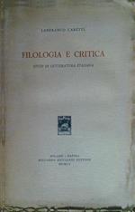 Filologia e critica. Studi di letteratura italiana