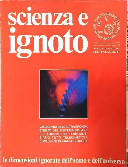 Scienza e ignoto giugno n.3/1973 - copertina