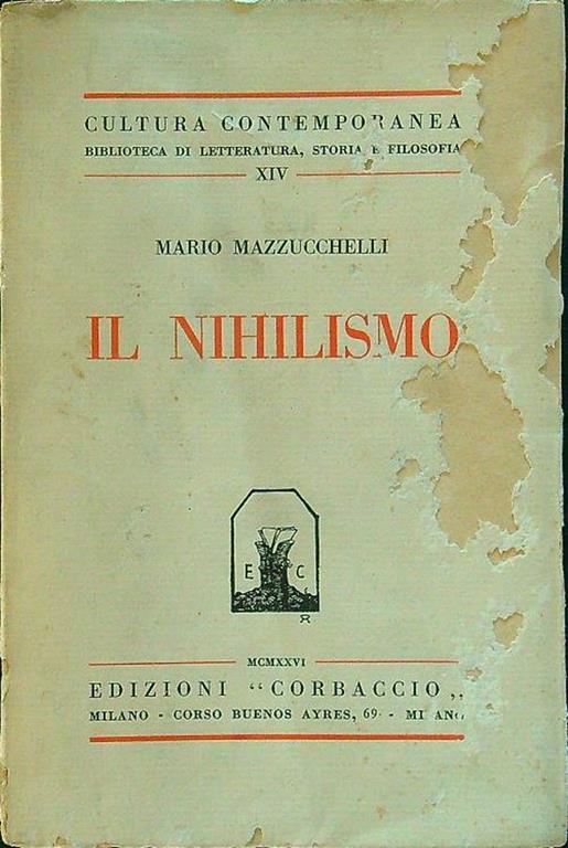 Il nihilismo - Mario Mazzucchelli - copertina