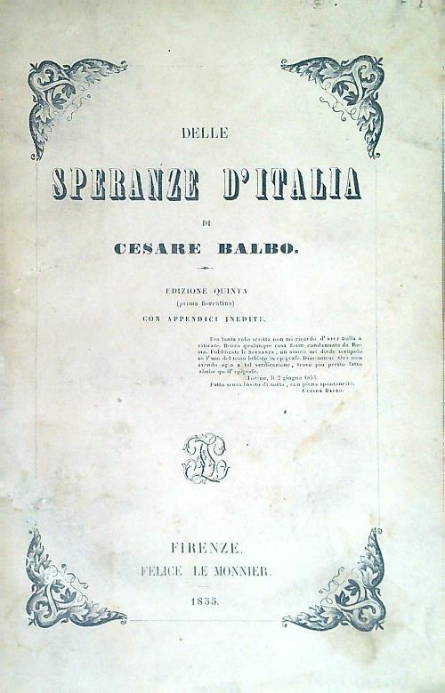 Delle speranze d'Italia