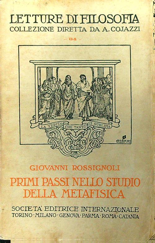 Primi passi nello studio della metafisica