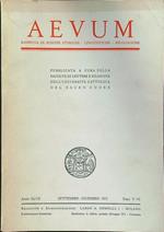 Aevum - Anno XLVII settembre-dicembre 1973 Fascicolo V-VI