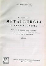 Lezioni di metallurgia e metallografia