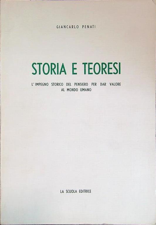 Storia e teoresi - Giancarlo Penati - copertina