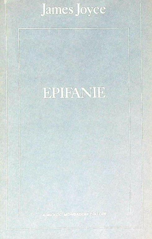 Epifanie - James Joyce - copertina