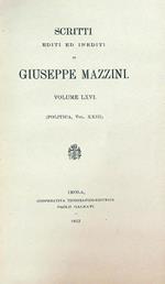 Scritti editi ed inediti di Giuseppe Mazzini Vol LXVI