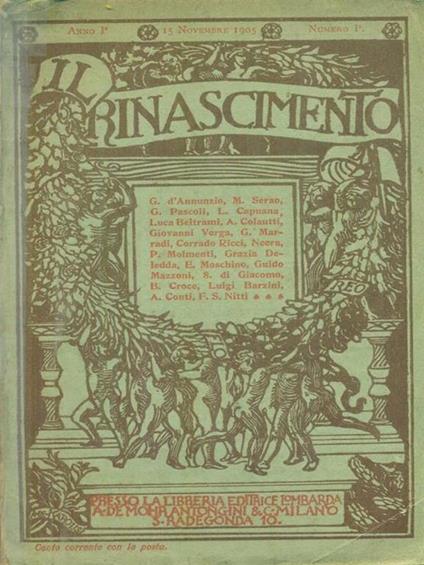 Il Rinascimento n. I/15 novembre 1905 - copertina