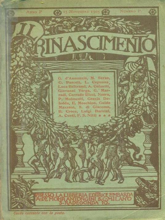 Il Rinascimento n. I/15 novembre 1905 - copertina