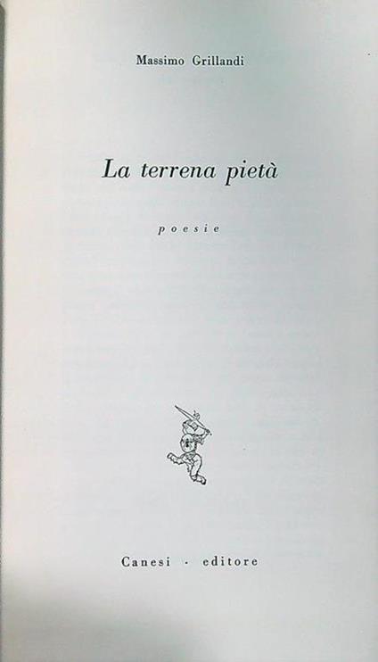 La terrena pietà - Massimo Grillandi - copertina