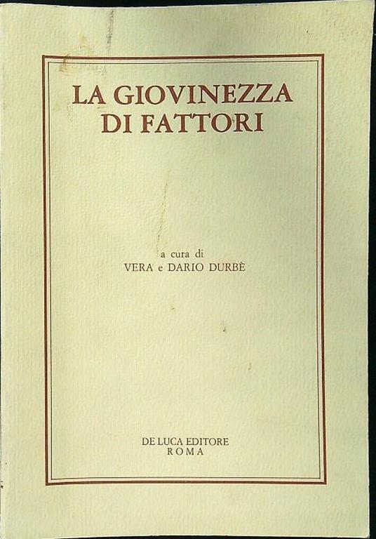 La giovinezza di Fattori - Dario Durbé - copertina