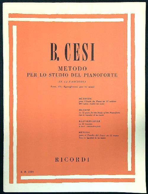 Cesi. Metodo per lo studio del pianoforte (Fasc. IV)