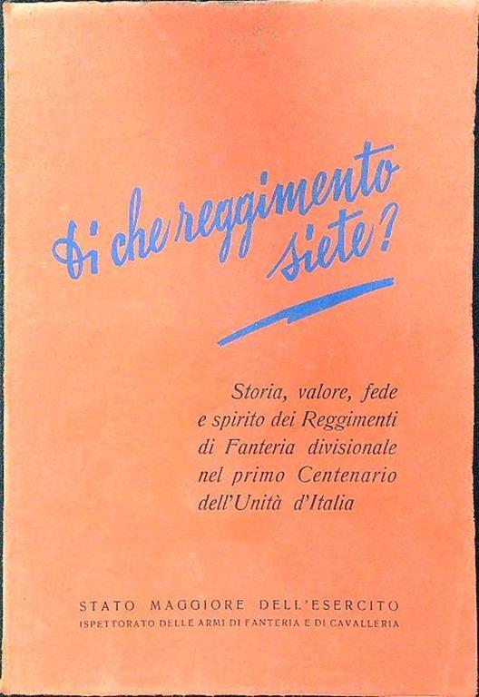 Di che reggimento siete? - copertina