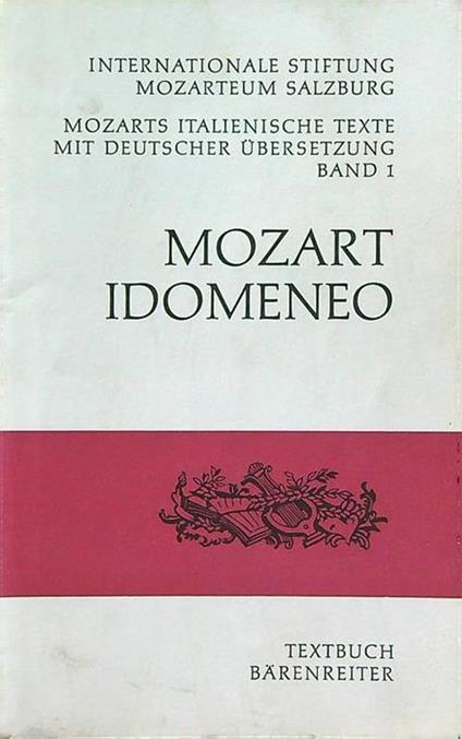 Idomeneo - Wolfgang Amadeus Mozart - copertina