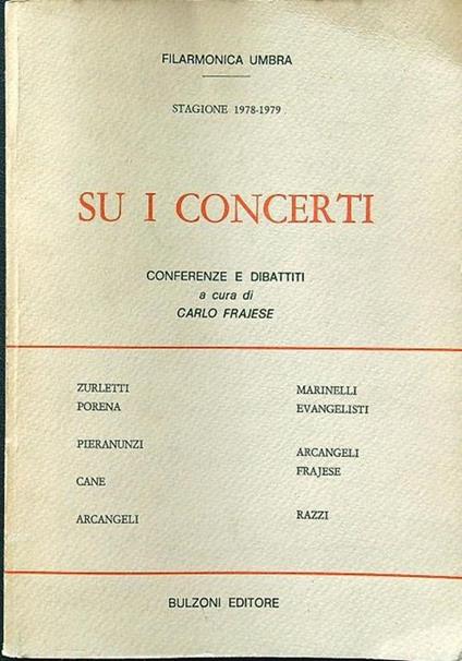Su i concerti - copertina