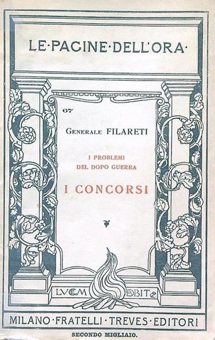 I concorsi - Generale Filareti - copertina