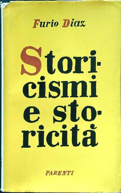 Storicismo e storicità - Furio Diaz - copertina