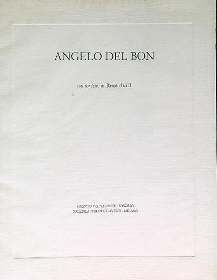 Angelo del Bon - Renato Barilli - copertina