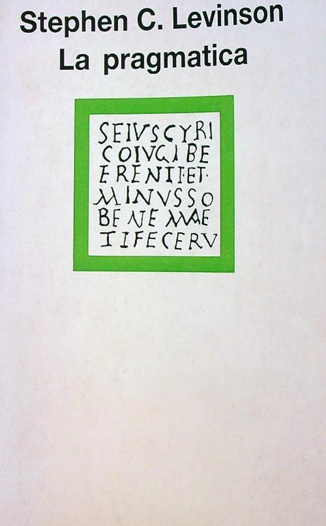 La pragmatica - Stephen C. Levinson - copertina