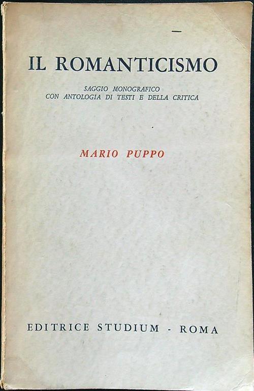 Il romanticismo saggio monografico - Mario Puppo - copertina