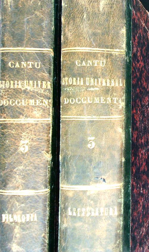 Documenti alla storia universale. Tomo III. Filosofia e letteratura. 2vv