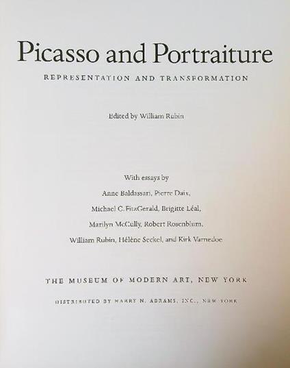 Picasso and Portraiture Representation and Transformation - William Rubin - copertina