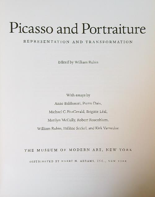 Picasso and Portraiture Representation and Transformation