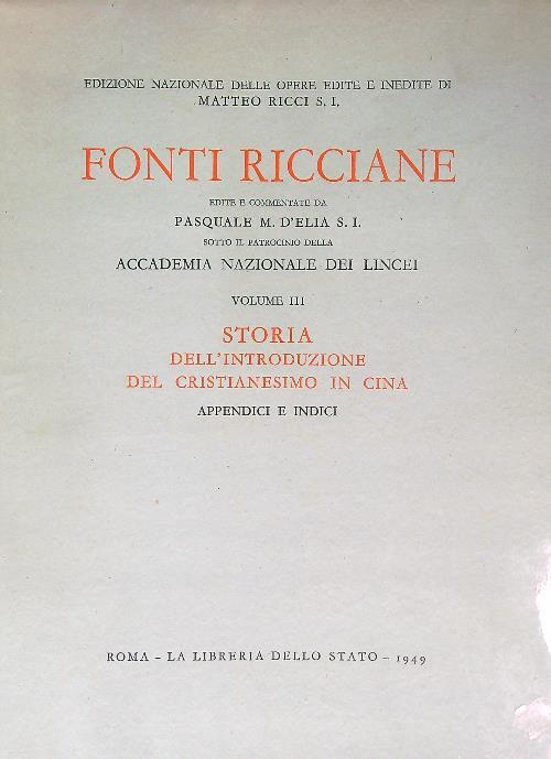 Fonti ricciane. 3vv