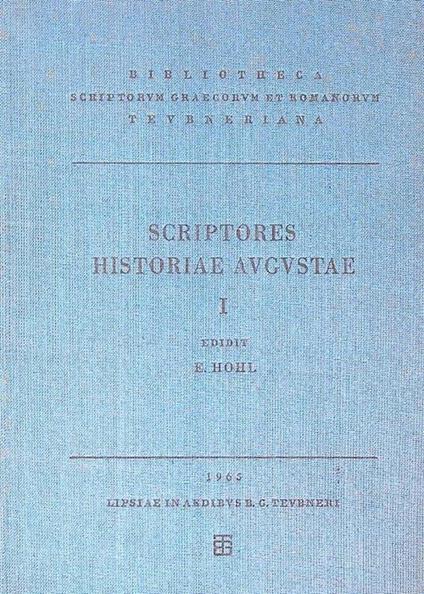 Scriptores Historiae Augustae. vol 1 - copertina