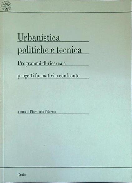 Urbanistica politiche e tecnica - copertina