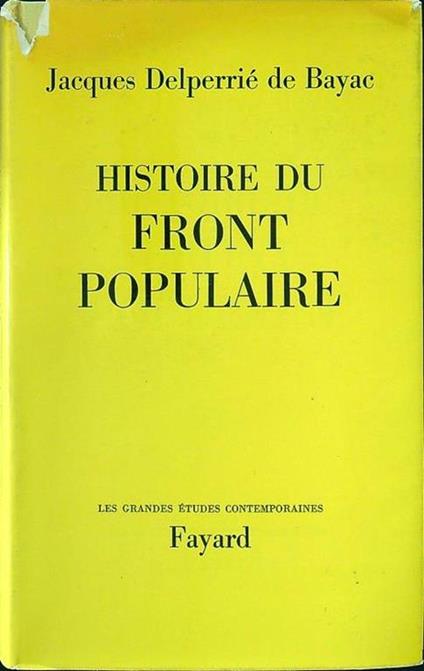 Histoire du front populaire - copertina
