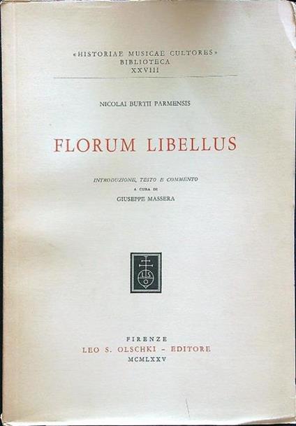 Florum libellus - copertina