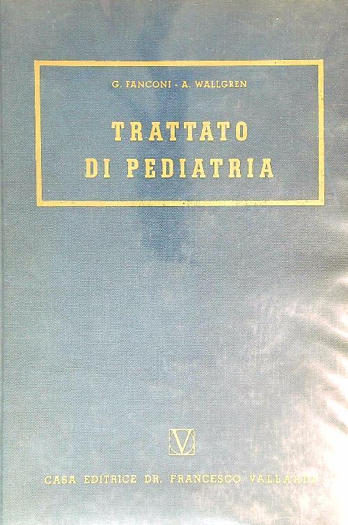 Trattato di pediatria - G. Fanconi - copertina