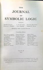 The Journal of symbolic logic volume 38 (1,2,3,4) 1973