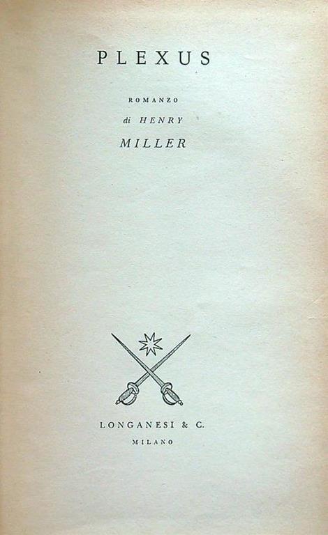 Plexus - Henry Miller - copertina