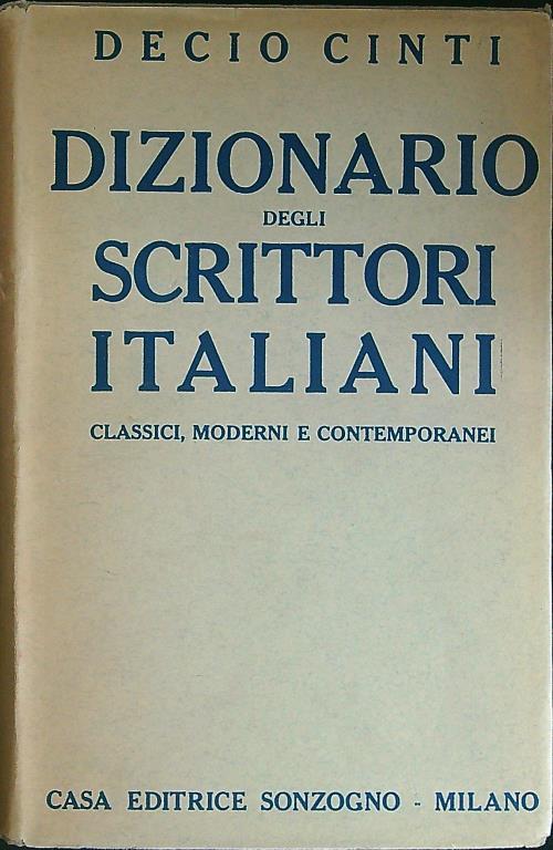Dizionario degli scrittori italiani