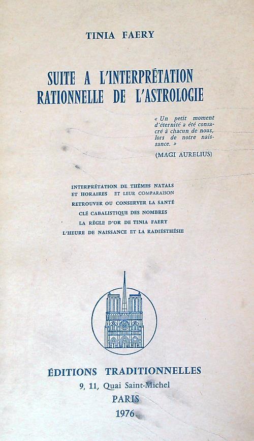 Suite a l'interprétation rationnelle de l'astrologie