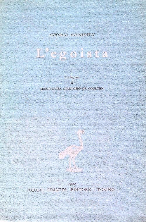 L' egoista - George Meredith - copertina