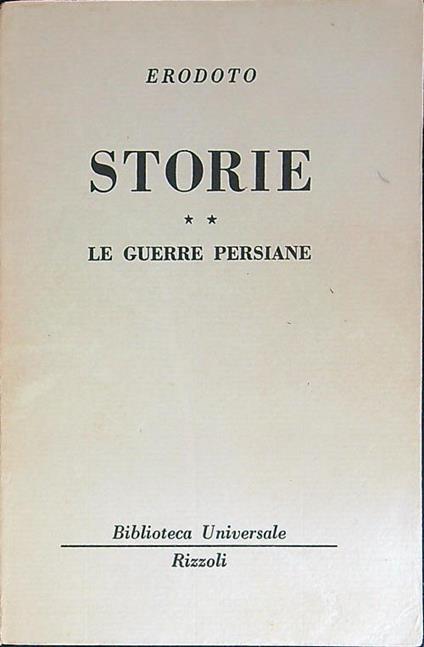 Storie II Le guerre Persiane - Erodoto - copertina