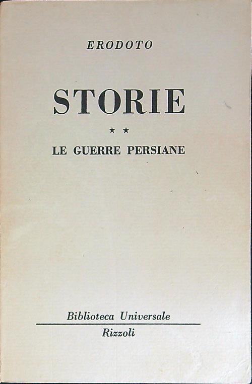 Storie II Le guerre Persiane - Erodoto - copertina