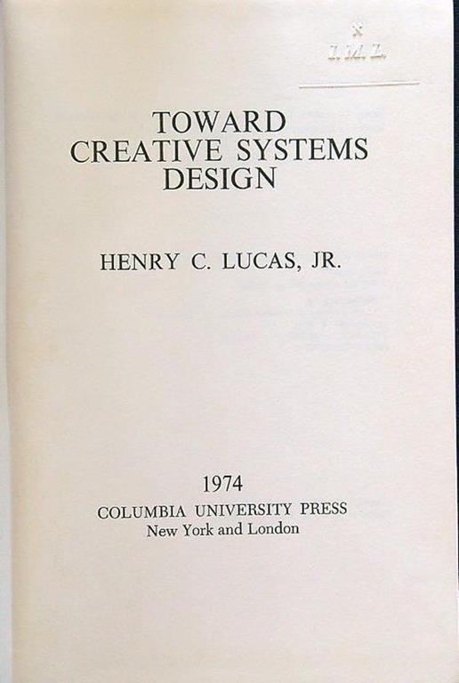 Toward creative systems design - copertina